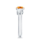 Rosec Jewels-Real Citrine Diamond Double Band Engagement Ring