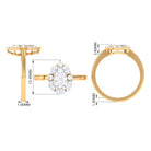 Cubic Zirconia Engagement Ring in Illusion Setting AAAA - Rosec Jewels