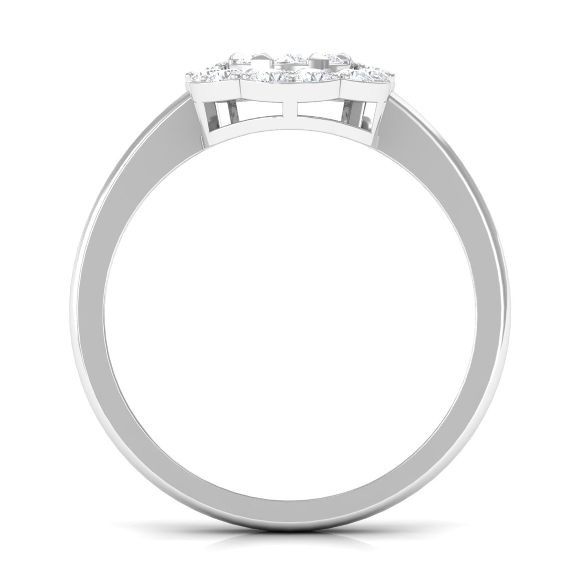 Cubic Zirconia Engagement Ring in Illusion Setting AAAA - Rosec Jewels