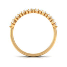 2.5 CT Moonstone and Diamond Semi Eternity Ring AAA - Rosec Jewels