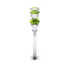 1.50 CT Alternate Peridot and Diamond Half Eternity Ring AAA - Rosec Jewels