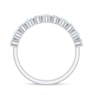 1.5 CT Alternate Moonstone and Diamond Semi Eternity Ring AAA - Rosec Jewels