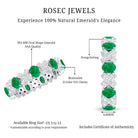 Rosec Jewels-Natural Emerald and Moissanite Designer Eternity Band