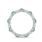 Rosec Jewels-Natural Emerald and Moissanite Designer Eternity Band