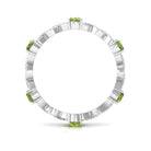 Peridot and Diamond Full Eternity Ring with Crossover Shank AAA - Rosec Jewels
