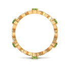 Peridot and Diamond Full Eternity Ring with Crossover Shank AAA - Rosec Jewels