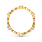 Rosec Jewels-Pear Cut Moonstone and Diamond Crossover Eternity Ring