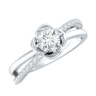 Rosec Jewels-Flower Inspired Moissanite Proposal Ring for Women
