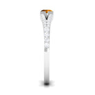 0.50 CT Split Shank Citrine Promise Ring with Diamond Accent AAA - Rosec Jewels