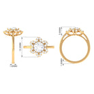 Cubic Zirconia Flower Promise Ring AAAA - Rosec Jewels