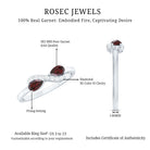 Rosec Jewels-Real Garnet 2 Stone Infinity Promise Ring with Diamond