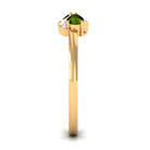 Rosec Jewels-Real Pear Shape Peridot 2 Stone Promise Ring with Diamond