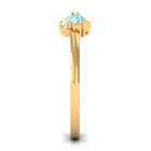 1/2 CT Pear Aquamarine Infinity Promise Ring with Diamond AAA - Rosec Jewels
