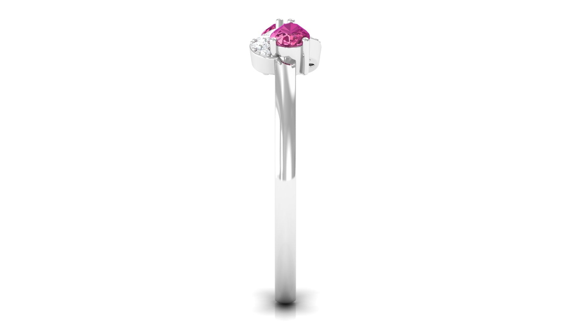 Rosec Jewels-Pink Tourmaline Infinity Promise Ring with Diamond