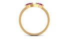 Pink Tourmaline Infinity Promise Ring with Diamond AAA - Rosec Jewels