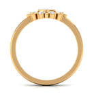3/4 Carat Bezel Set Moonstone and Diamond Statement Ring AAA - Rosec Jewels