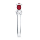Rosec Jewels-Ruby and Lab Grown Diamond Half Eternity Ring