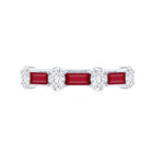 Rosec Jewels-Ruby and Lab Grown Diamond Half Eternity Ring