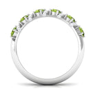 Designer Anniversary Ring with Peridot and Diamond AAA - Rosec Jewels