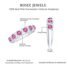Designer Pink Tourmaline and Diamond Anniversary Ring AAA - Rosec Jewels
