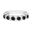 Black Spinel Designer Anniversary Band with Diamond AAA - Rosec Jewels