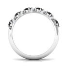 Black Spinel Designer Anniversary Band with Diamond AAA - Rosec Jewels