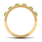 Peridot Anniversary Ring with Diamond AAA - Rosec Jewels