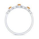 Rosec Jewels-Natural Citrine Diamond Half Eternity Ring