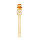 Rosec Jewels-Natural Citrine Diamond Half Eternity Ring