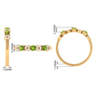 Peridot and Diamond Semi Eternity Ring AAA - Rosec Jewels