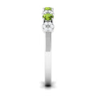 Peridot and Diamond Semi Eternity Ring AAA - Rosec Jewels