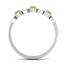 Peridot and Diamond Semi Eternity Ring AAA - Rosec Jewels