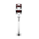 Rosec Jewels-Genuine Baguette Garnet Diamond Half Eternity Ring