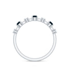 Rosec Jewels-London Blue Topaz Wedding Eternity Band with Diamond