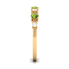 Rosec Jewels-Half Eternity Ring with Peridot and Diamond