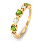 Rosec Jewels-Half Eternity Ring with Peridot and Diamond