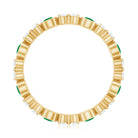 Natural Emerald Diamond Eternity Ring with Certificate AAA - Rosec Jewels