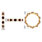 Natural Garnet Diamond Eternity Ring with Certificate AAA - Rosec Jewels