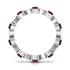 Natural Garnet Diamond Eternity Ring with Certificate AAA - Rosec Jewels