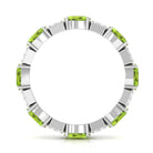 Oval Cut Peridot and Diamond Eternity Ring AAA - Rosec Jewels