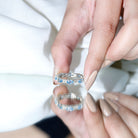 Rosec Jewels-Real Aquamarine and Diamond Full Eternity Ring