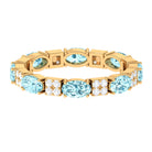 Rosec Jewels-Real Aquamarine and Diamond Full Eternity Ring