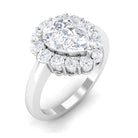 Zircon Teardrop Vintage Inspired Engagement Ring AAAA - Rosec Jewels