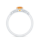 Certified Natural Citrine Infinity Promise Ring with Diamonds AAA - Rosec Jewels