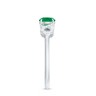 Rosec Jewels-Real Emerald Diamond Promise Engagement Ring with Criss Cross Shank