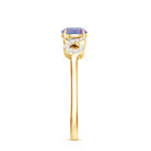 Natural Tanzanite Promise Ring with Diamond Infinity Knot AAA - Rosec Jewels