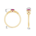 Solitaire Pink Tourmaline Infinity Promise Ring with Diamond AAA - Rosec Jewels