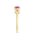 Solitaire Pink Tourmaline Infinity Promise Ring with Diamond AAA - Rosec Jewels