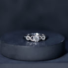 Certified Round Moissanite Infinity Promise Ring for Her D-VS1 - Rosec Jewels