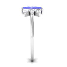 1 CT Marquise Cut Tanzanite and Diamond Promise Ring AAA - Rosec Jewels